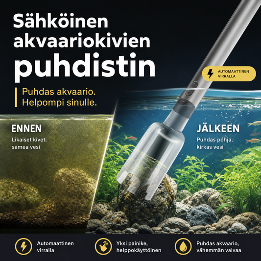 Sähköinen akvaariokivien puhdistin