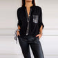 Casual Patchwork-paita kimaltelevilla paljeteilla