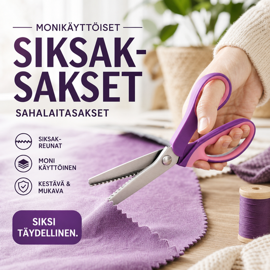 🥳✨ Monikäyttöiset siksak-sakset, sahalaitasakset ✂️🧵