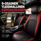 9-osainen yleismallinen keinonahkainen auton istuinsuojasarja