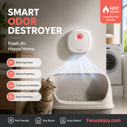 🌬️Sano hyvästit epämiellyttäville hajuille sen avulla! Älykäs hiljainen lemmikkien hajunpoistaja