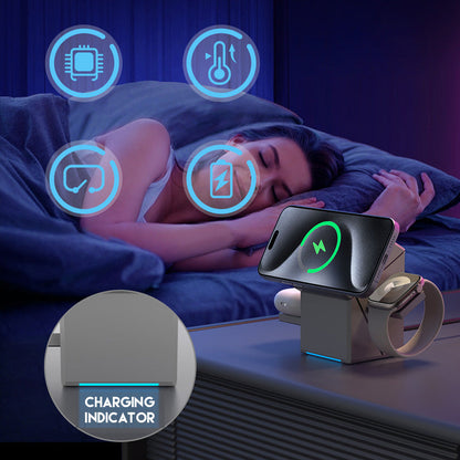 🔥3-in-1 taitettava magneettinen langaton latausasema