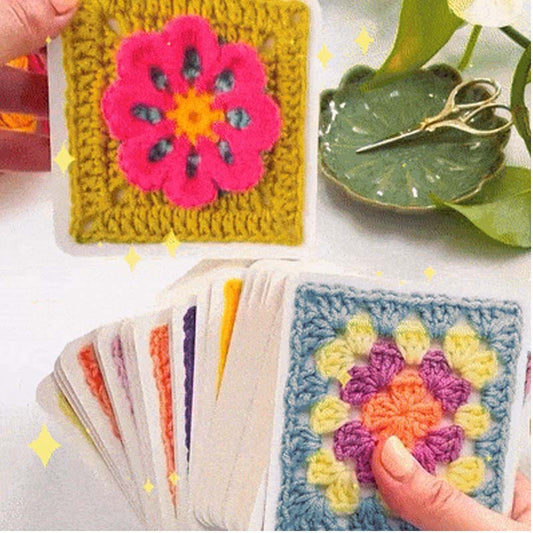 🧵 Granny Square -korttipeli virkkaajille – 50 erilaista kuviota yhdisteltäväksi 🧶