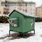 🏠 🐈 Kaasäänkestävä korotettu ulkokissatalo – vedenpitävä, eristetty, kokoontaitettava 🌧️