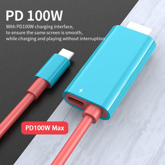 USB-C–HDMI-sovitinkaapeli Switchille