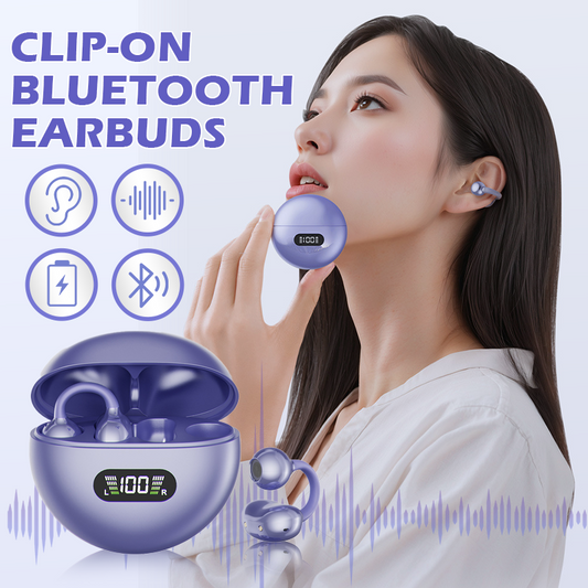🎧👂 50 % ALENNUS!🥳 Avoimet, kiinnitettävät Bluetooth-korvakuulokkeet – mukavuutta koko päiväksi, mukaansatempaava ääni, äänen vuotamisen hallinta, 8–10 tunnin akunkesto, kosketusohjaus. Ei korvakipua! 🔋💪
