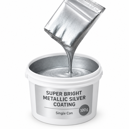🎨 Vesiohenteinen hopeanvärinen metallinhohtomaali metallipintojen kunnostukseen